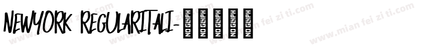 NewYork regularItali字体转换